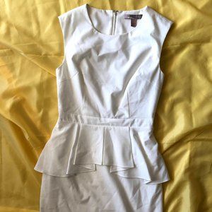 White Peplum Dress